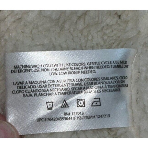 Orvis Sweater Mens Sz L Heather Black Sherpa Lined 1/4 Zip Pullover Mock Neck - Picture 9 of 9